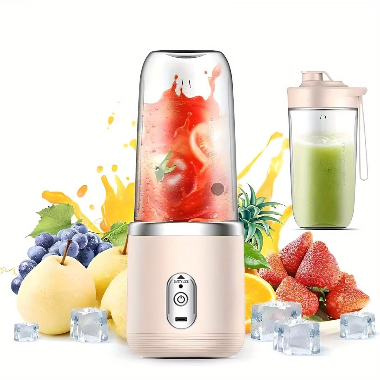 Portable 2-in-1 Blender & Juicer – USB Rechargeable